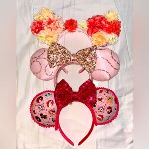 Disney Minnie Mouse Ears - Flowers/Pink